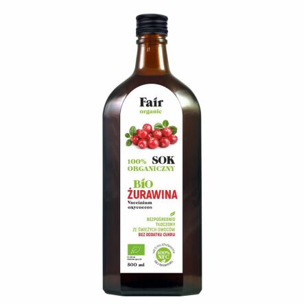 Sok z Żurawiny Bio 500 Ml  Fair Organic