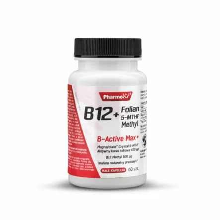 B12 + Folian 5-MTHF Methyl 60 Kapsułek - Pharmovit