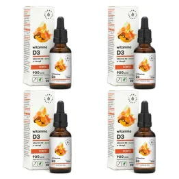 Zestaw 4 x Witamina D3 Forte w Kroplach 30 ml - Aura Herbals