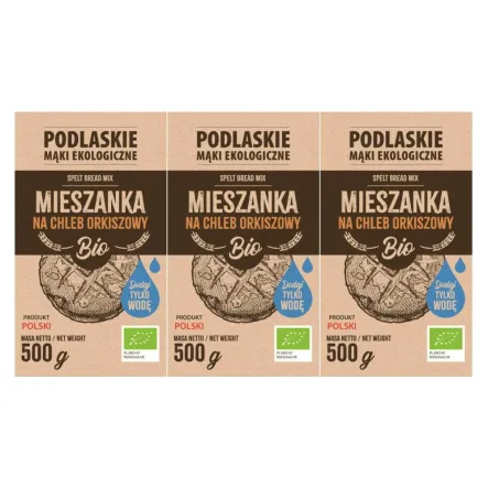 3 x Mieszanka Na Chleb Orkiszowy BIO 500 g - Biolife