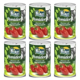 6 x Pomidory Obierane Całe 400 g - Kier