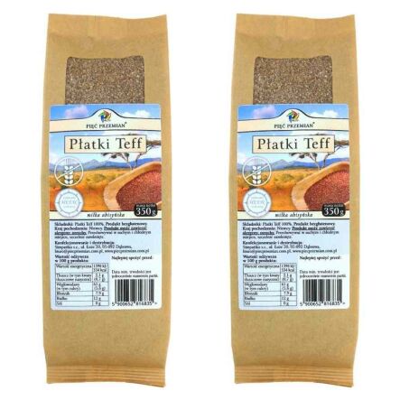 2 x Płatki z Teff Bezglutenowe 350 g - Simpatiko