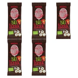 5 x Lizak Pudrowy o Smaku Truskawkowym BIO 6 g - Naura