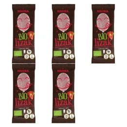 5 x Lizak Pudrowy o Smaku Truskawkowym BIO 6 g - Naura