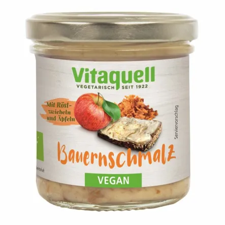 Smalczyk Wegański Z Prażoną Cebulką i Jabłkiem Bio 120 g Vitaquell - Przecena Krótka Data Minimalnej Trwałości