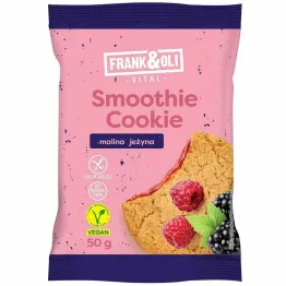 Ciastko Owsiane z Nadzieniem z Malin i Jeżyn Bezglutenowe Bez Dodatku Cukru 50 g - Frank i Oli