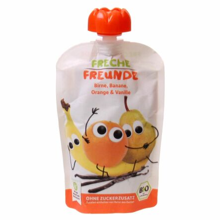 Mus Banan, Pomarańcza, Wanilia 100 g Eko - Erdbar 