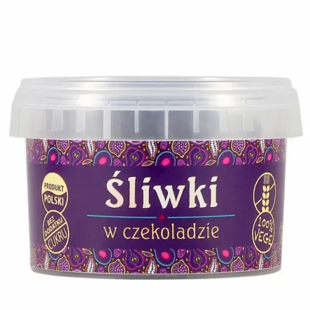 Śliwki w Czekoladzie Bez Dodatku Cukru 160 g - Pięć Przemian