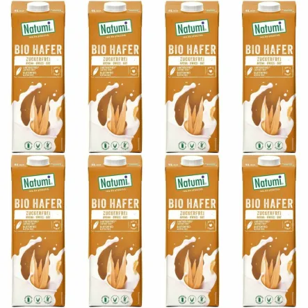 8 x Napój Owsiany Bez Cukru Bezglutenowy Bio 1 L - Natumi