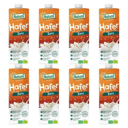 8 x Napój Owsiany Bez Cukru Bezglutenowy Bio 1 L - Natumi