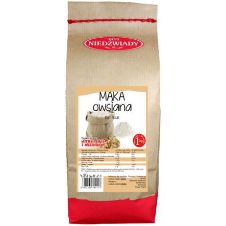 Mąka Owsiana 1 kg - Młyn Niedźwiady