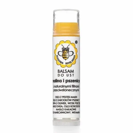 Balsam do Ust Malina i Pszenica 4,5 ml -  Miodowa Mydlarnia