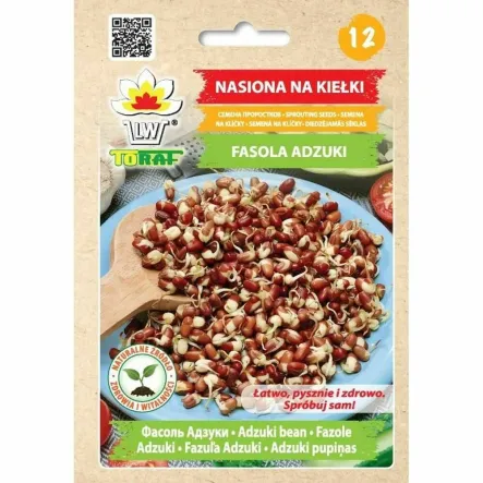 Nasiona na Kiełki Fasola ADZUKI 50 g - Toraf