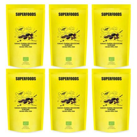6 x Kakao Ziarna Kruszone Surowe Bio 600 g - Bio Planet