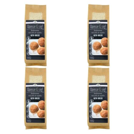 Zestaw 4 x Mieszanka do Wypieku Keto Bułek Bezglutenowa 310 g - Pięć Przemian
