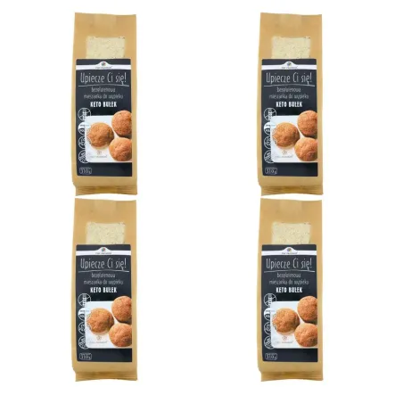 Zestaw 4 x Mieszanka do Wypieku Keto Bułek Bezglutenowa 310 g - Pięć Przemian