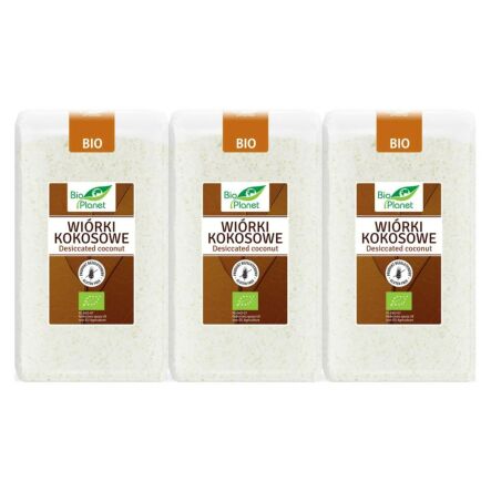 3 x Wiórki Kokosowe Bezglutenowe Bio 500 g - Bio Planet