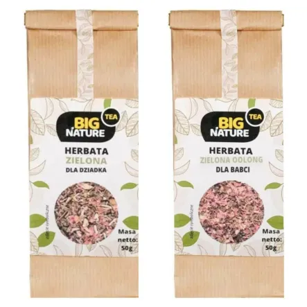 Herbata Zielona Dla Dziadka 50 g - Big Nature + Herbata Zielona Oolong Dla Babci 50 g - Big Nature