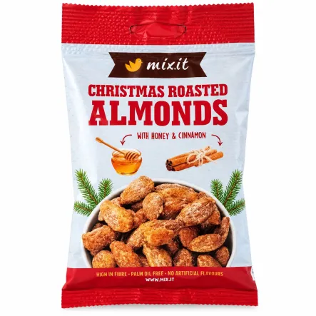 Migdały Prażone z Miodem i Cynamonem Świąteczne 60 g - Mixit