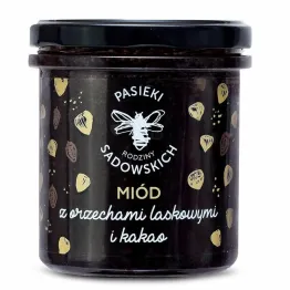 Miód z Orzechami Laskowymi i Kakao 410 g - Pasieki Sadowskich