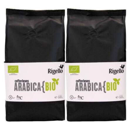 Kawa 100% Arabica Bio Ziarnista 1 kg Rigello BLACK 