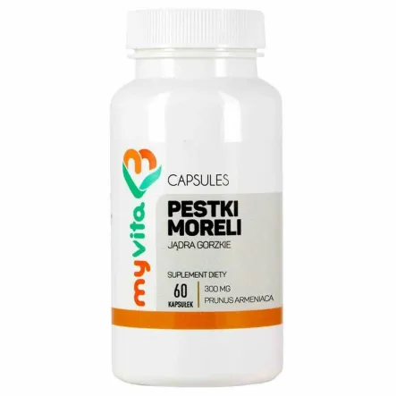 Pestki Moreli Jądra Gorzkie 60 Kapsułek - MyVita (data: 10.06.2026)