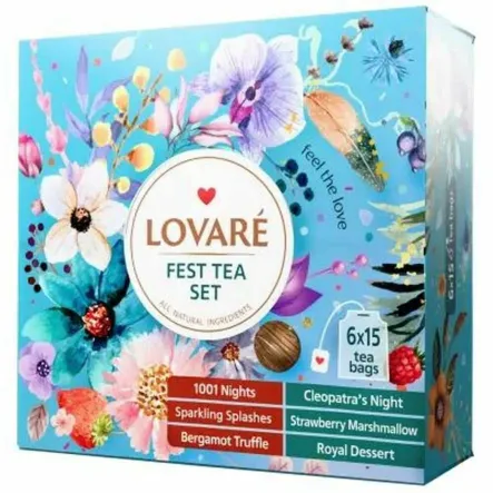 Zestaw Herbat FEST Tea Set 90 saszetek (6 x 15 Saszek) - Lovare