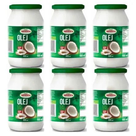 6 x Olej Kokosowy Rafinowany 900 ml Bezzapachowy - Targroch