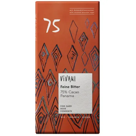 Czekolada Gorzka 75% Kakao Bio 80 g - Vivani