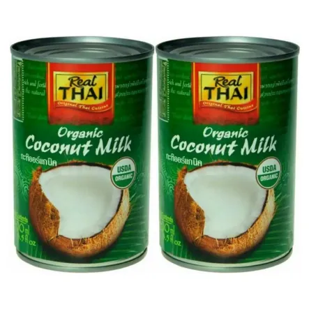 2 x Mleczko Kokosowe Eko Ekstrakt Kokosowy 85% 400 ml Real Thai