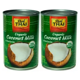 2 x Mleczko Kokosowe Eko Ekstrakt Kokosowy 85% 400 ml Real Thai