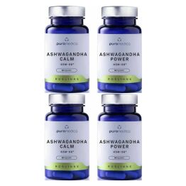 2 x Pakiet Ashwagandha CALM+ POWER 120 Kapsułek (2x 60 Kapsułek) - Puromedica