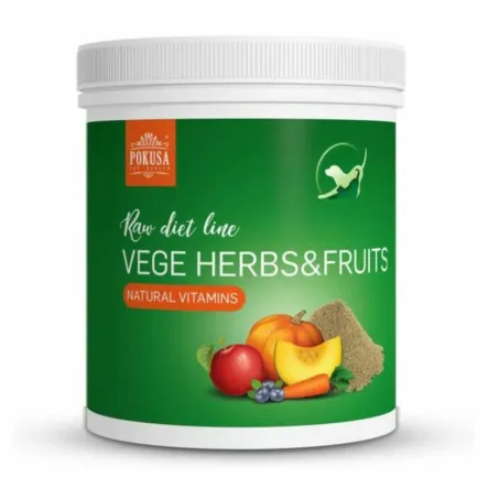 Warzywa, Zioła i Owoce Proszek Dla Psów i Kotów 200 g - Pokusa