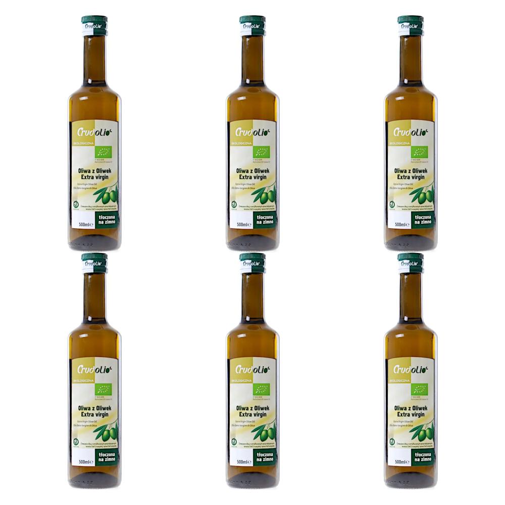 6 x Oliwa z Oliwek Extra Virgin BIO 500 ml - Crudolio