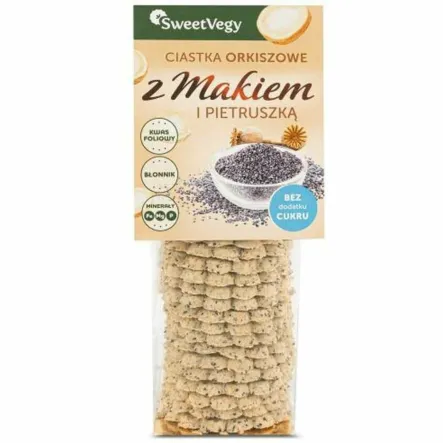 Ciastka Orkiszowe Mak & Pietruszka Bez Dodatku Cukru 100 g - SweetVegy