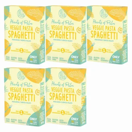 5 x Makaron z Serca Palmy Spaghetti Vaccum Pudełko 255 g - Diet Food