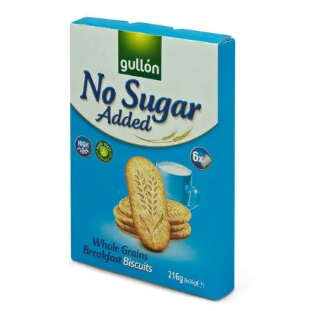 Wielozbożowe Ciastka Bez Dodatku Cukru 216 g - Gullon 
