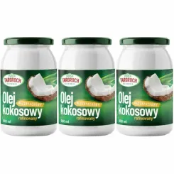 3 x Olej Kokosowy Rafinowany Bezzapachowy 900 ml - Targroch