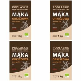 4 x Polska Mąka Orkiszowa Jasna Typ 550 Bio 1 kg - BioLife