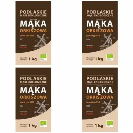 4 x Polska Mąka Orkiszowa Jasna Typ 550 Bio 1 kg - BioLife