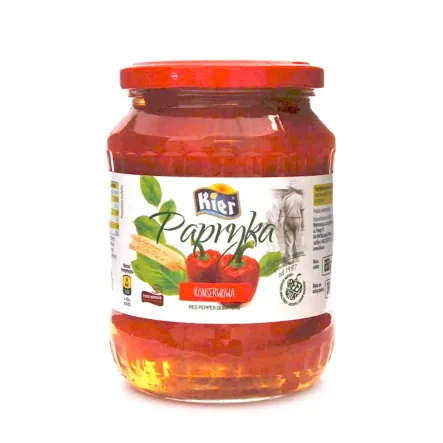 Papryka Konserwowa Ćwiartki 650 g/300 g - Kier