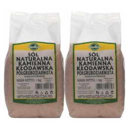 2 x Sól Kamienna Kłodawska Półgruboziarnista Niejodowana 1 kg Smakosz