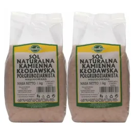 2 x Sól Kamienna Kłodawska Półgruboziarnista Niejodowana 1 kg Smakosz