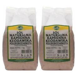 2 x Sól Kamienna Kłodawska Półgruboziarnista Niejodowana 1 kg Smakosz