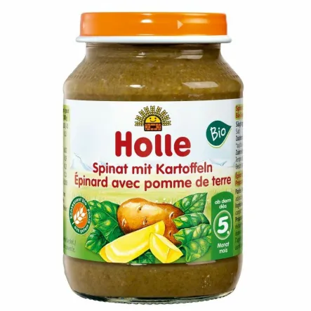 Danie dla Niemowląt Szpinak Ziemniak Bio 190 g - Holle