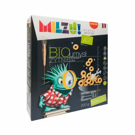 Płatki Żytnio-Owsiane Kółeczka Miodowe Umysł Bio 200 g Milzu
