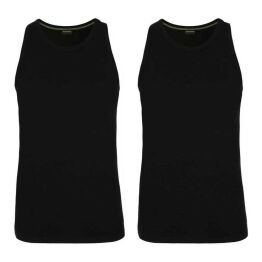 2 x Koszulka Męska na Ramiączkach Bambusowa Czarna Rozmiar L - Henderson