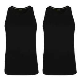 2 x Koszulka Męska na Ramiączkach Bambusowa Czarna Rozmiar L - Henderson