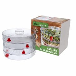 Kiełkownica 3 Szalki na Kiełki -  Naczynie Do Kiełków - Bio Natura 