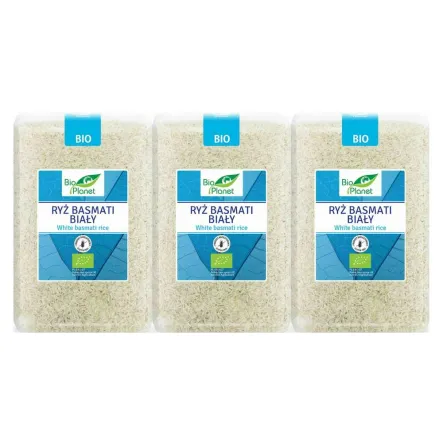 3 x Ryż Basmati Biały Bezglutenowy Bio 2 Kg - Bio Planet